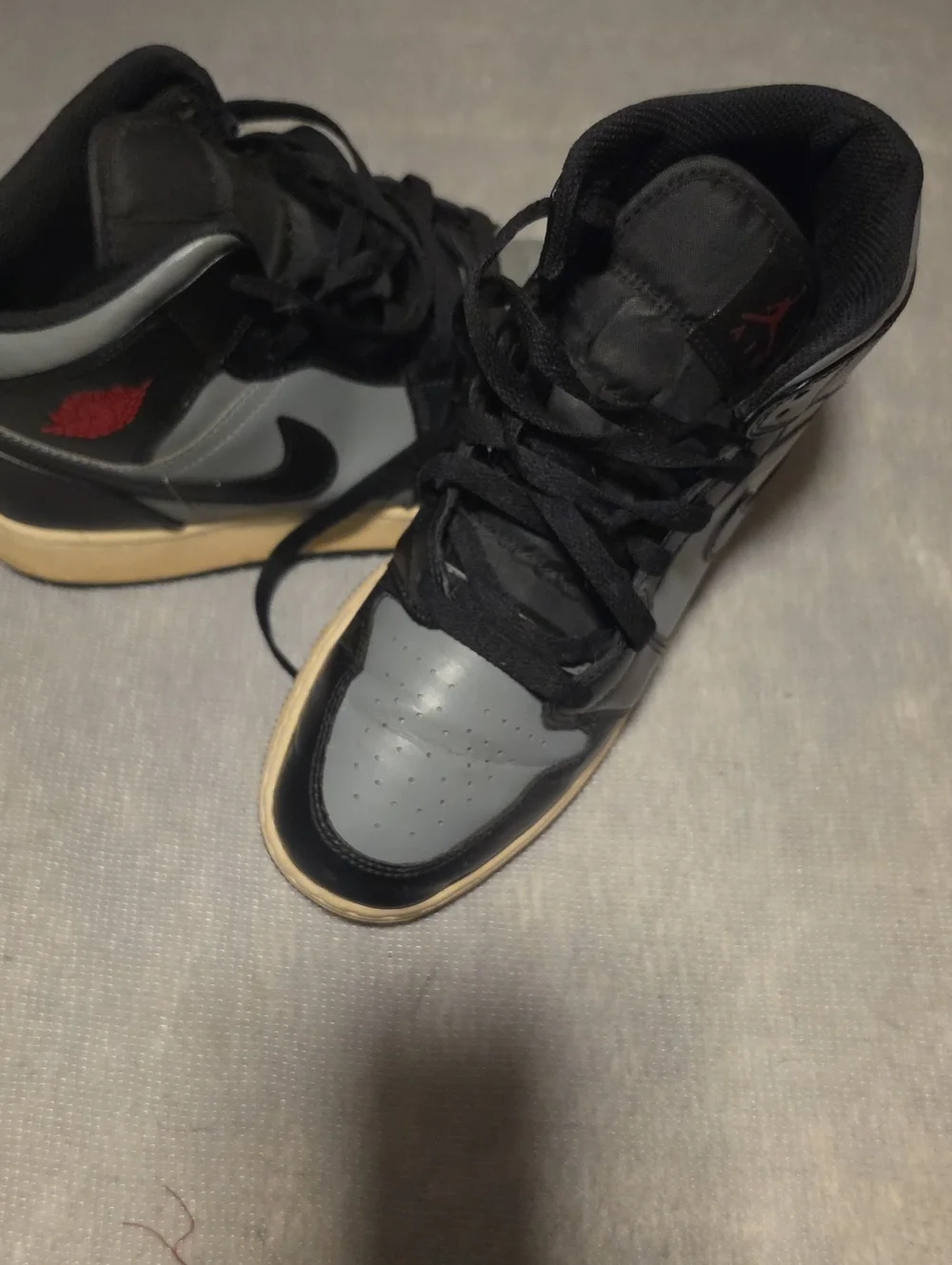 Nike Air Jordan High-Top Sneakers — Black, Gray & Red